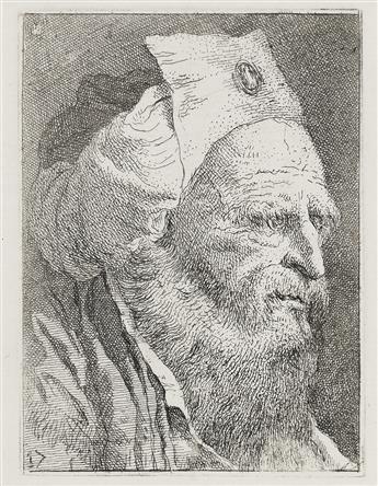 GIOVANNI D. TIEPOLO Group of 5 etchings from Raccolta di Teste.